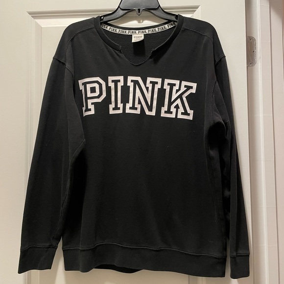 Victoria's Secret Tops - Victorias Secret Pink Logo Sweatshirt